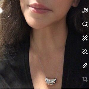 Costume silver bean necklace